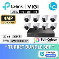 TP-Link VIGI CCTV 8 Channel Bundle Set PoE Wired Turret IP Camera C420I/C430/C440/C445/C450/C455/C48