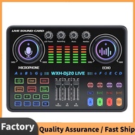 DJ20 Studio Sound Card with 48V Microphone System, Reverberation Tech, and Noise Reduction for Cardi