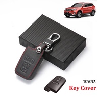 For Toyota Sienta Vellfire Alphard Keyless Remote Key Leather Cover Casing Car Key Cover Car Key Chain Ring (LZ-10)