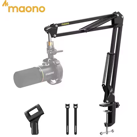 MAONO BA20 Microphone Suspension Boom Scissor Arm Stand for Professional Podcast Streaming Youtube M