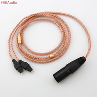XLR 2.5mm 3.5mm Balanced 16 Core Copper OCC Earphone Cable For Sennheiser HD580 HD600 HD650 HDxxx HD