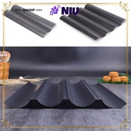 NIU Baguette Baking Tray, Nonstick Waves Baguette Mold,  2/4 Grooves Baking Tool Bakeware Baguette P