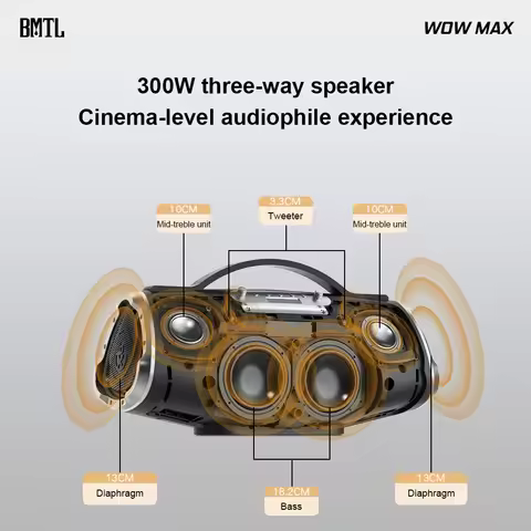 300W Powerful XDOBO BMTL WOW MAX Portable Speaker with 2 Wireless Microphones 3-way PA System Suppor