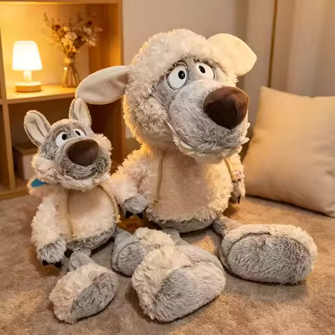 35/50cm Cute Wolf In Sheep's Clothing Plushie Creative Stuffered Fairy Tale Simulated Animal Wolf Fi
