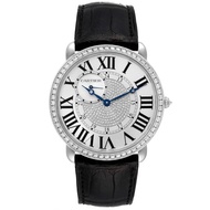 Cartier Cartier Ronde Louis (Reference WR007004). A white gold diamond-set manual wind wristwatch.