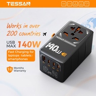 TESSAN 35W/65W/100W/140W Universal Travel Adapter Fast Charger, Plug Adaptor Worldwide with USB C
