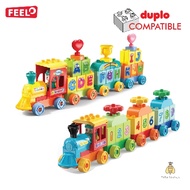 Feelo Train Alphabet Blocks Compatible Dupl0 building Blocks | Tata Edutoys