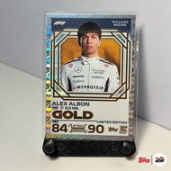 F1 Turbo Attax Card 2024 - Alex Albon Gold Card Platinum Foil