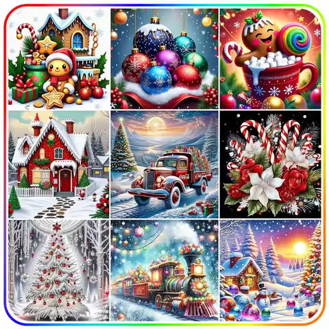 SDOYUNO 5D Diamond Painting Christmas items festive atmosphere gifts handicrafts Diy Kit Embroidery 