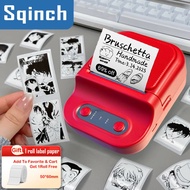 Sqinch Label Printer Portable Label Maker Mini Inkless Thermal Printer Bluetooth Sticker Printer For