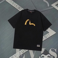 T-shirt Evisu/T-shirt Evisu Lelaki dan wanita T-shirt bercorak T-shirt longgar Baju lelaki vintaj VC