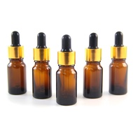 Brown Pipette Bottle 10 ML GOLDRing BLACK CAP Serum Holder