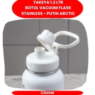Takeya 1.2 Ltr Stainless Steel Vacuum Flask Bottle - White Arctic
