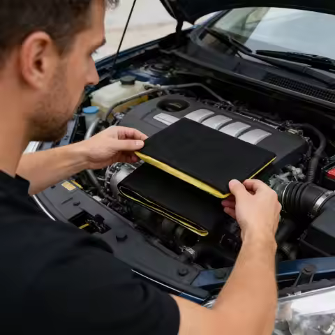 Fireproof battery insulation Cover, adhesive-backed car battery blanket, car battery insulation kit,