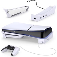Ipega Horizontal Stand for New PS5 Slim Console with 4-Port USB Hub, Base Stand Accessories for 2023 Playstation 5 Disc &amp; Digital Edition