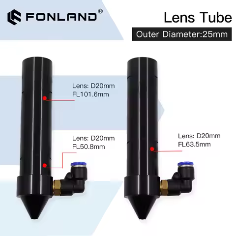 FONLAND CO2 O.D.24/25mm Lens Tube for D20 F50.8/63.5/101.6mm Lens CO2 Laser Cutting Engraving Machin
