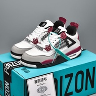 Aj4 Big Paris Putian Men's Shoes Casual Sports Shoes Sneakers Air Cushion Heightening Electric Mothe