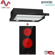 (Gorenje) เครื่องดูดควันแบบฝัง TH64E4BG + เตาไฟฟ้า 30 ซม.ECT321BCSC