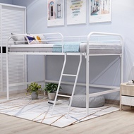 Dormitory Bed Loft Bed Frame Double Deck Bed Iron Frame Bed Meta Steel Tube Bed Multi-functional Be