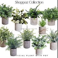 Shoppaz Artificial Plant Eucalyptus Fake Plants Pot Artificial Flower Home Deco Pokok Hiasan Bunga H