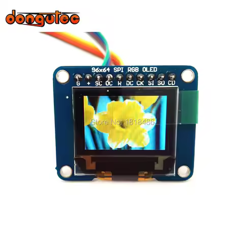 0.95 inch 96X64 RGB SSD1331 Drive IC OLED Breakout Board - 16-bit (Full) Color w/microSD holder