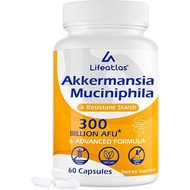 (mdc006)Lifeatlas GLP-1 Supplement Probiotic | GLP-1 with 30 Billion AFU Akkermansia Probiotic 6-in-