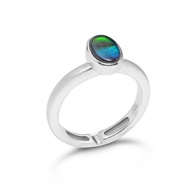 Kaimirra Duality Oval Ammolite Ring (2-Way)