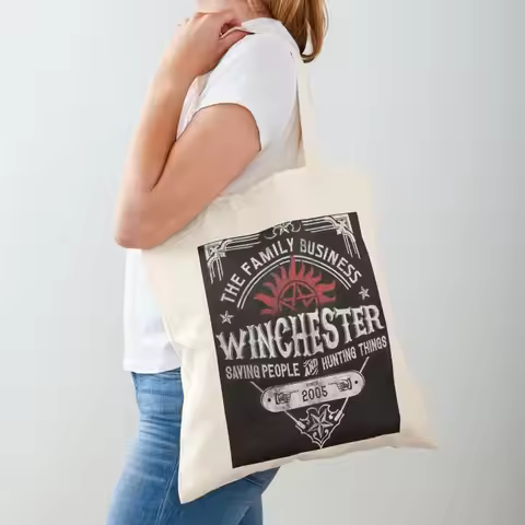 The Family Business Winchester Saving People and Hunting Things Supernatural? Tote Bag custom bags C