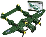 Fighter Plane Toy - Thunder Fighter Plane P-38 Building Block Set, 502 Pieces, Compatible with Lego,