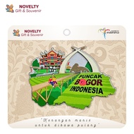 Puncak Bogor fridge Magnet souvenirs from West Java, Indonesia