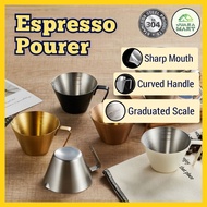 Espresso Measuring Cup Scale Stainless Steel Coffee Espresso Pourer Shot Glass Double Shot