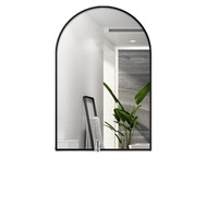Bathroom Mirror Toilet Mirror Wall-Mounted Bathroom Mirror Arch Cosmetic Mirror Wall-Mounted Simple