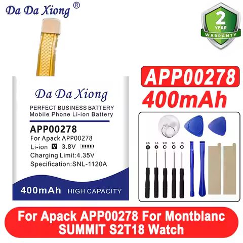 APP00278 400mAh Quality Battery For Montblanc SUMMIT S2T18 Watch Bateria With Free Tools