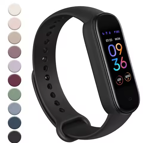 Strap For Amazfit Band 5 Mi Band 4 5 7 Bracelet Breathable Silicone Smartwatch Wristband watchband X