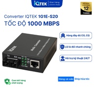 [IQTEK] 2-fiber photoelectric converter, model IQ-1G1E-S20, speed 1000mbps,