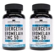 Quercetin 500mg Supplement with Sambucus Elderberry, Bromelain, Vitamin C, Zinc 50mg, & Vitamin D3 5