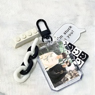 ️ Xuyouyusheng diy Ziyu Tian Xuning Customized Acrylic Buckle Photo Frame Keychain Simple Pendant Cu