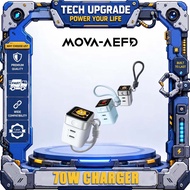 MOVA Ultra 70W GaN Charger Dual Type-C PD Fast Charging Adapter Foldable Plug Portable Laptop Phone 