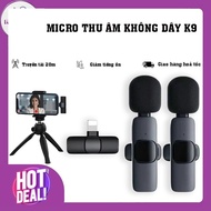 Mic Thu Âm Youtuber K9 Pro Li-ght-ning/ Type-c (1 mic) và (2 MIC) cho các dòng điện thoại
