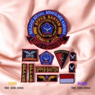 Emblem bordir BPPKB BANTEN 1 SET (SATU KAMANDO) ,untuk pakaian baju,kemeja,jaket,aksesoris fashion y