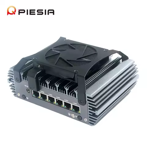 Piesia Firewall Mini PC 6 Lan 12th Gen N100 N300 N305 1*DDR5 POE X86 Network Security Industrial Rou
