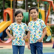 T-Shirt Kanak-Kanak Floral Corak Bunga | Baju Budak Gaya Hawaii / OOTD Santai