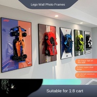 (Excluding Cars) Compatible with Lego Mechanical Group Ferrari 488 Unit Blocks on Wheels Wall Photo 