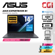 Asus 14" Expertbook B1 B1403CVA Intel i5-1334U 16GB 512GB FHD Win11Pro 3Y Onsite - B1403CVA-S64174