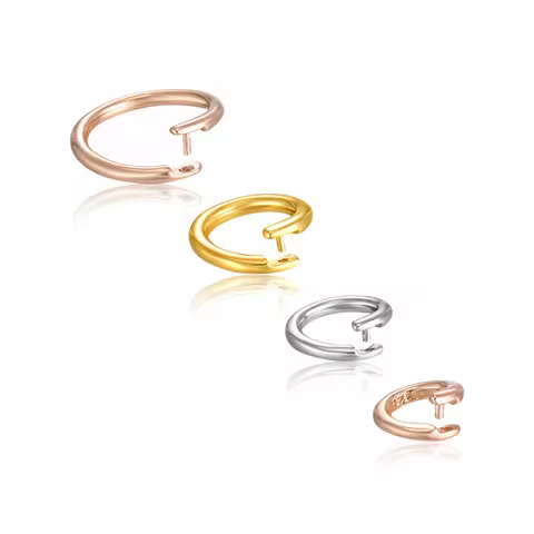 2pcs/lot 925 Sterling Silver Split Jump Ring Round Open Connector Locking Round Jump Rings for Charm