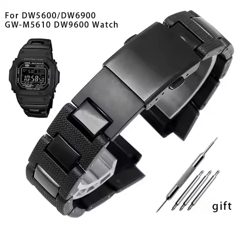 High Quality Metal WatchBand For Casio Gshock DW-6900 DW9600 DW5600 GW-M5610 Strap Bracelet Wrist St