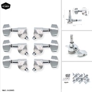 Fortis Acoustic Guitar Knob Cable lock 1 Hole Slanted Nut FD-lock Chrome Machine Head Pick 2pcs