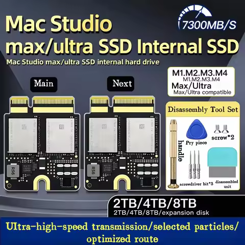 Mac Studio M1 M2 M4 Max M3 Ultra SSD Upgrade Kit for Macbook 2TB 4TB 8TB NAND Hard Disk Original PCB