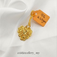 916 Gold love pendant/ Loket love kerawang/ Loket love gemuk Emas 916