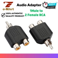 RCA 1 Male to 2 Female Adaptor for Home Theater / Soundbar / Sound Amplifier Converter